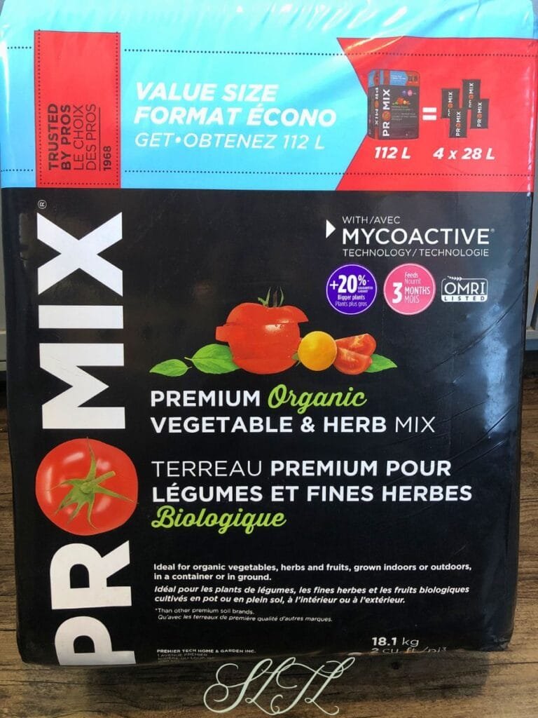 pro mix organic seed staring soil for vegetables and herbs